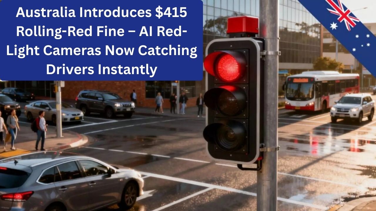 Australia Introduces $415 Rolling-Red Fine – AI Red-Light Cameras Now Catching Drivers Instantly