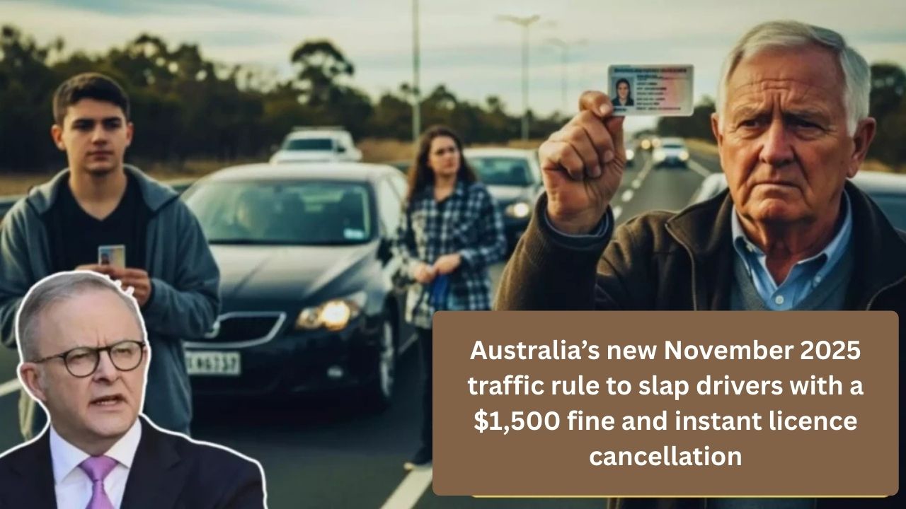 Australia’s new November 2025 traffic rule to slap drivers with a $1,500 fine and instant licence cancellation
