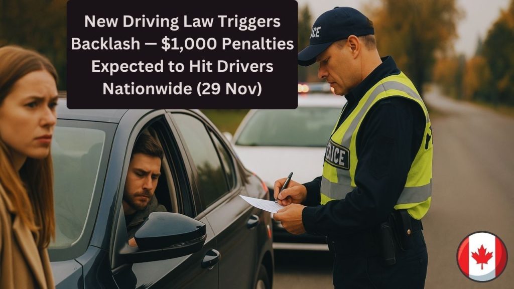 New Driving Law Triggers Backlash — $1,000 Penalties Expected to Hit Drivers Nationwide (29 Nov)