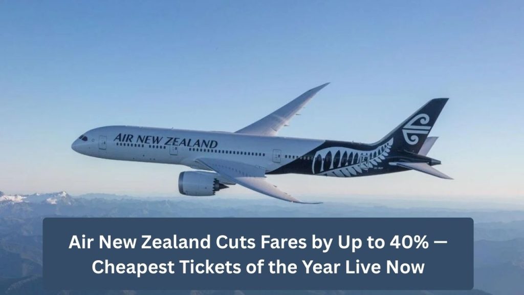 Air New Zealand Cuts Fares by Up to 40% — Cheapest Tickets of the Year Live Now